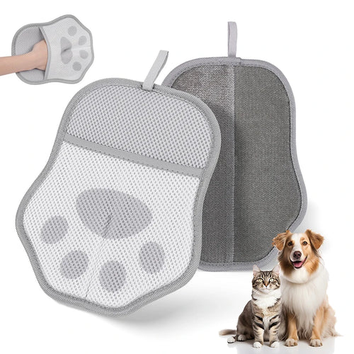 2 Pcs Breathable Double-sided Pet Hair Remover Gloves Reusable Self Cleaning Electrostatic Dog Massage Brush Pets Grooming Tool