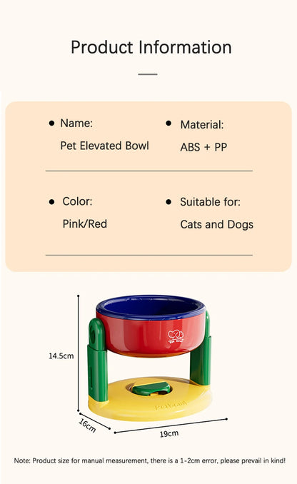 Large Capacity Elevated Dog Bowl Pet Bowl 3 Level Height Adjustment Protect Cervical Anti-Slip Dog Feeder Gamelle Pour Chien