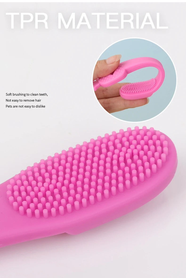 3pcs Soft Silicone Pet Finger Toothbrush Multifunctional Tear Stains Eye Chin Oral Care Finger Brush Pet Cleaning Grooming Tools