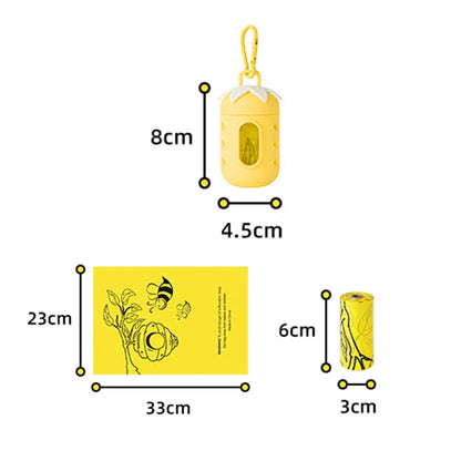 Durable Dog Poop Bag Dispenser with Carabiner DIY Hole Design Portable Waste Bag Holder Pet Leash Accessory for Dog Walking