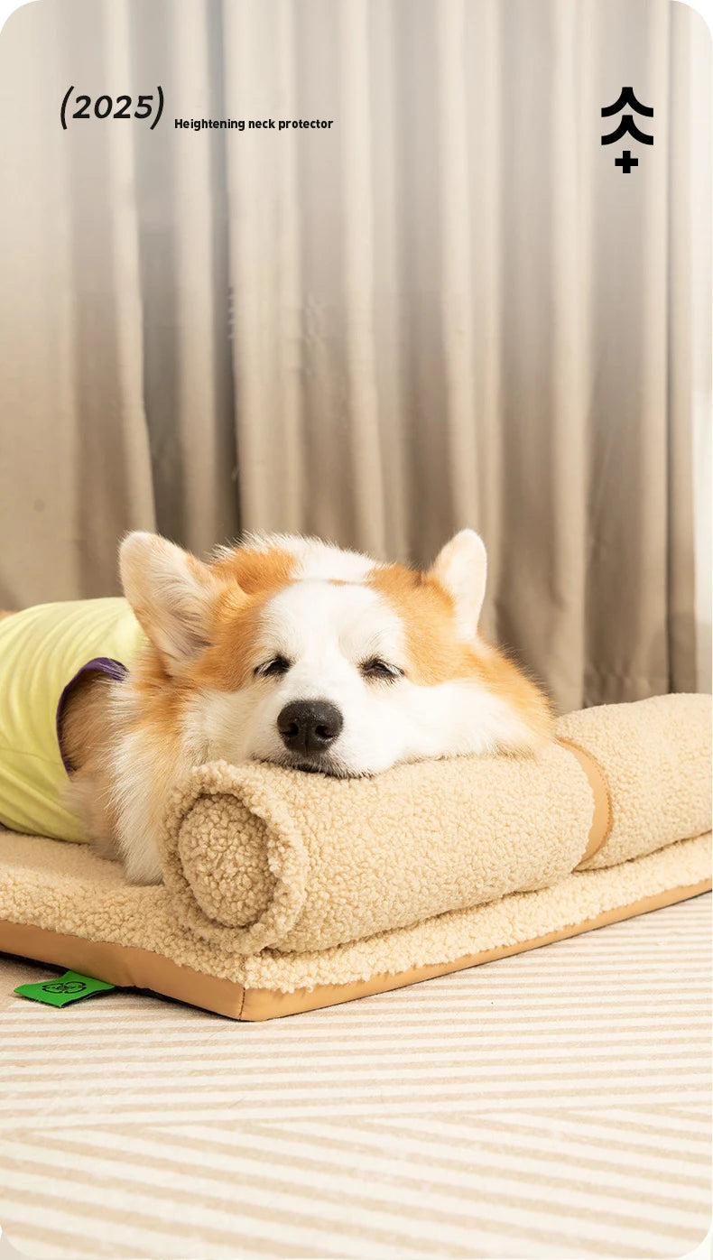 Detachable Soft Plush Dog House with Pillow Comfortable Thickened High Elastic Sponge Indoor Dog Sleeping Mat Pets Accessories