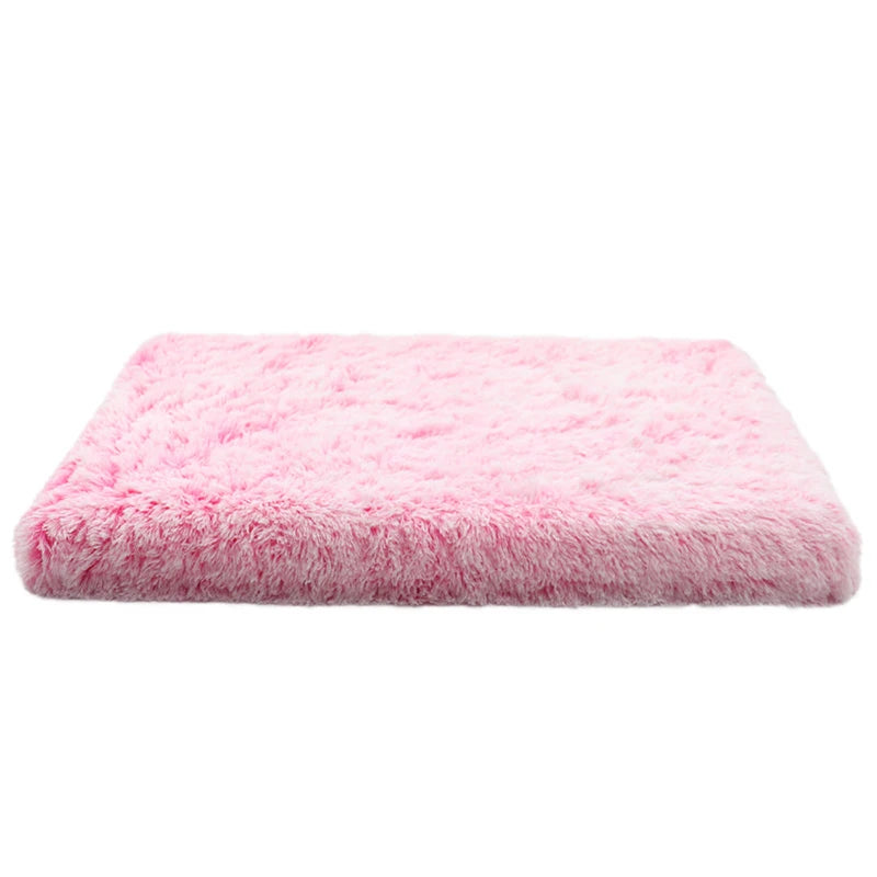 Luxurious Cozy Square Plush Large Dog Bed Thickened Washable Pet Sofa Bed with Non-Slip Detachable Cover Pet Indoor Furniture