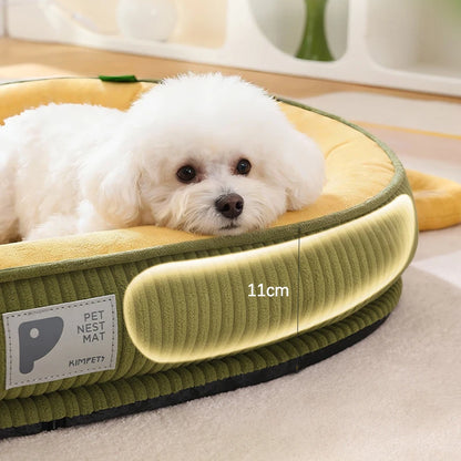 Detachable Waterproof Dog Bed Thickened Skin-friendly Deluxe Plush Dog Crate Beds Comfy Anti-Slip Kennel Pad Pet Sleeping Mat