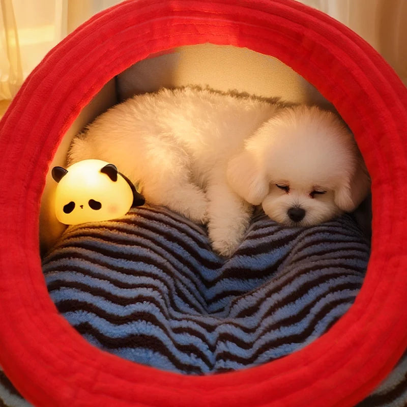 Foldable Washable Cozy Pet House for Cats Puppy Portable Handheld Cave Sofa Design All Seasons Warm Dog Nest Accessoires Chien