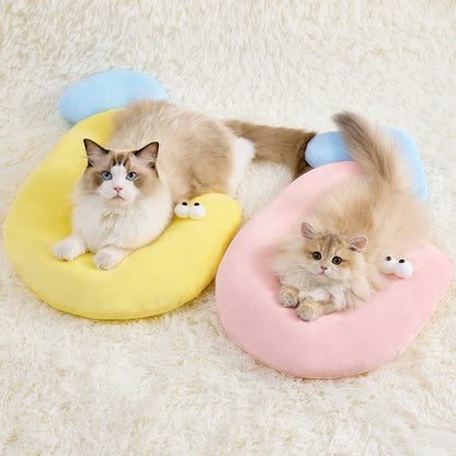 Cute U-Shaped Pet Little Pillow Four Seasons Universal Neck Protector Comfortably Sleeping Cat Coussin Chat Pets Nest Supplies