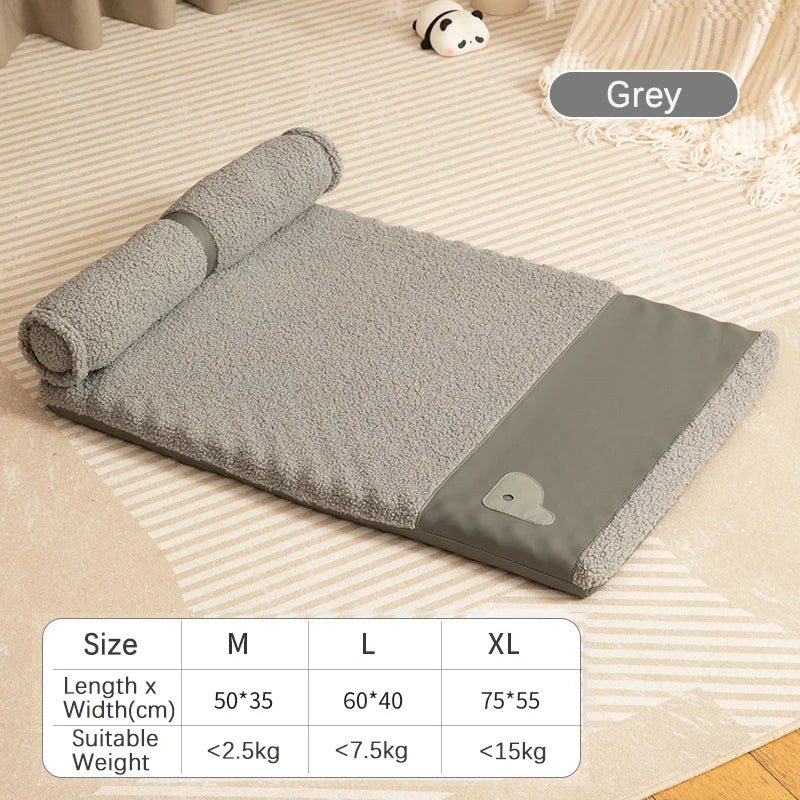 Detachable Soft Plush Dog House with Pillow Comfortable Thickened High Elastic Sponge Indoor Dog Sleeping Mat Pets Accessories
