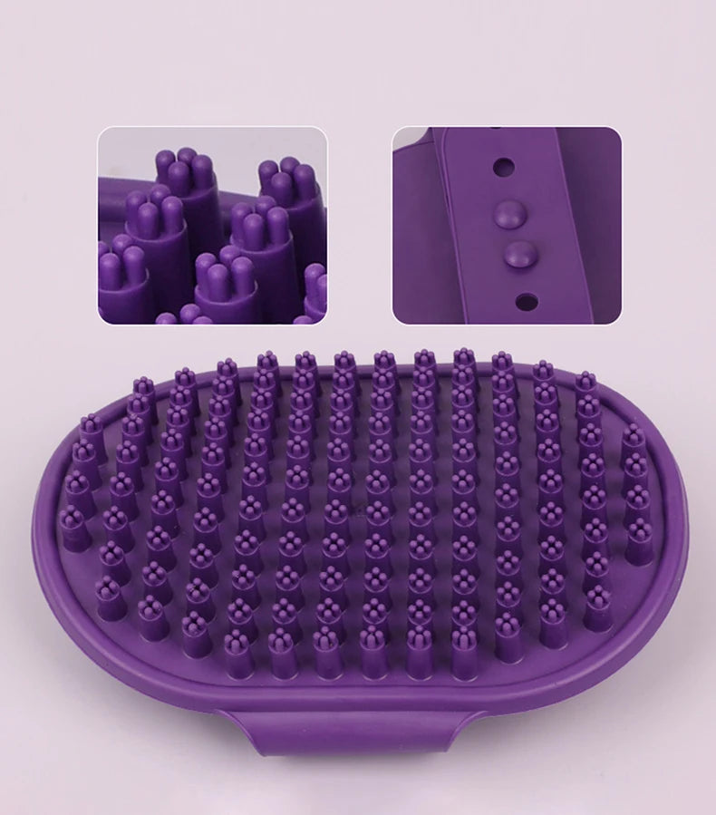Practical 2-Piece Cat Grooming Brush Glove Durable Double-sided Open Knoting Comb Bath Massage Brush Set Pet Bathing Equipment