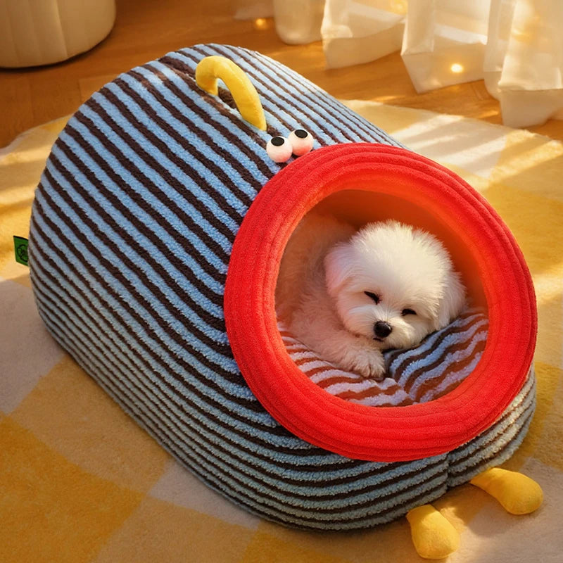 Foldable Washable Cozy Pet House for Cats Puppy Portable Handheld Cave Sofa Design All Seasons Warm Dog Nest Accessoires Chien