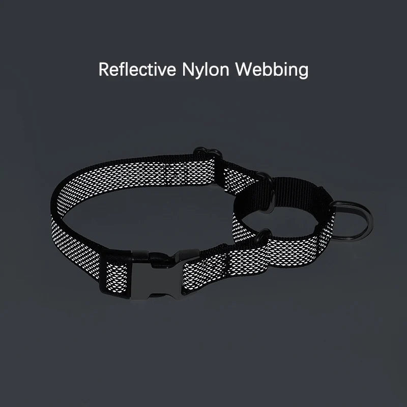 Personalized Martingale Dog Collar with Custom Name Adjustable Anti-Escape No Pull Training Collar for Dogs Pet Safety Accessory