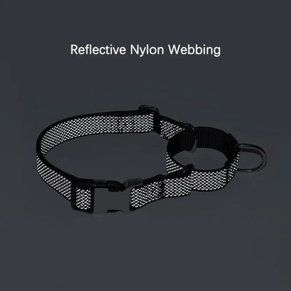 Personalized Martingale Dog Collar with Custom Name Adjustable Anti-Escape No Pull Training Collar for Dogs Pet Safety Accessory