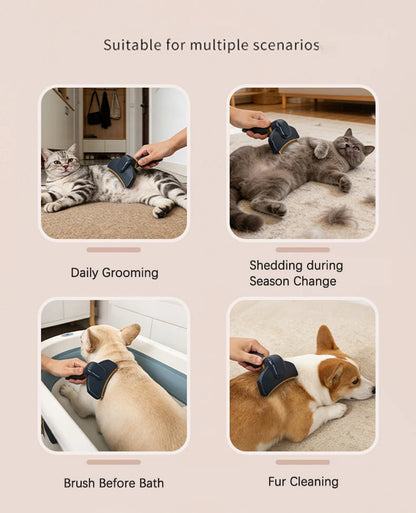 Self-Cleaning Dog Deshedding Brush Durable Pet Grooming Comb for Short/Long Hair Dogs Stainless Steel Undercoat Fur Remover Tool