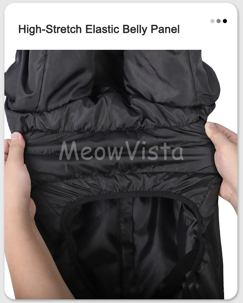 Color‑blocked Four‑Legged Large Dog Winter Coat Comfortable Windproof Reflective Dog Jumpsuit with D‑Ring for Doberman Labrador