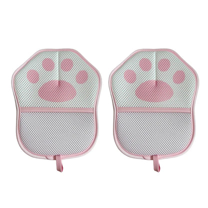 2 Pcs Breathable Double-sided Pet Hair Remover Gloves Reusable Self Cleaning Electrostatic Dog Massage Brush Pets Grooming Tool