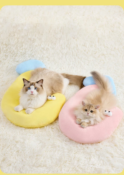 Cute U-Shaped Pet Little Pillow Four Seasons Universal Neck Protector Comfortably Sleeping Cat Coussin Chat Pets Nest Supplies