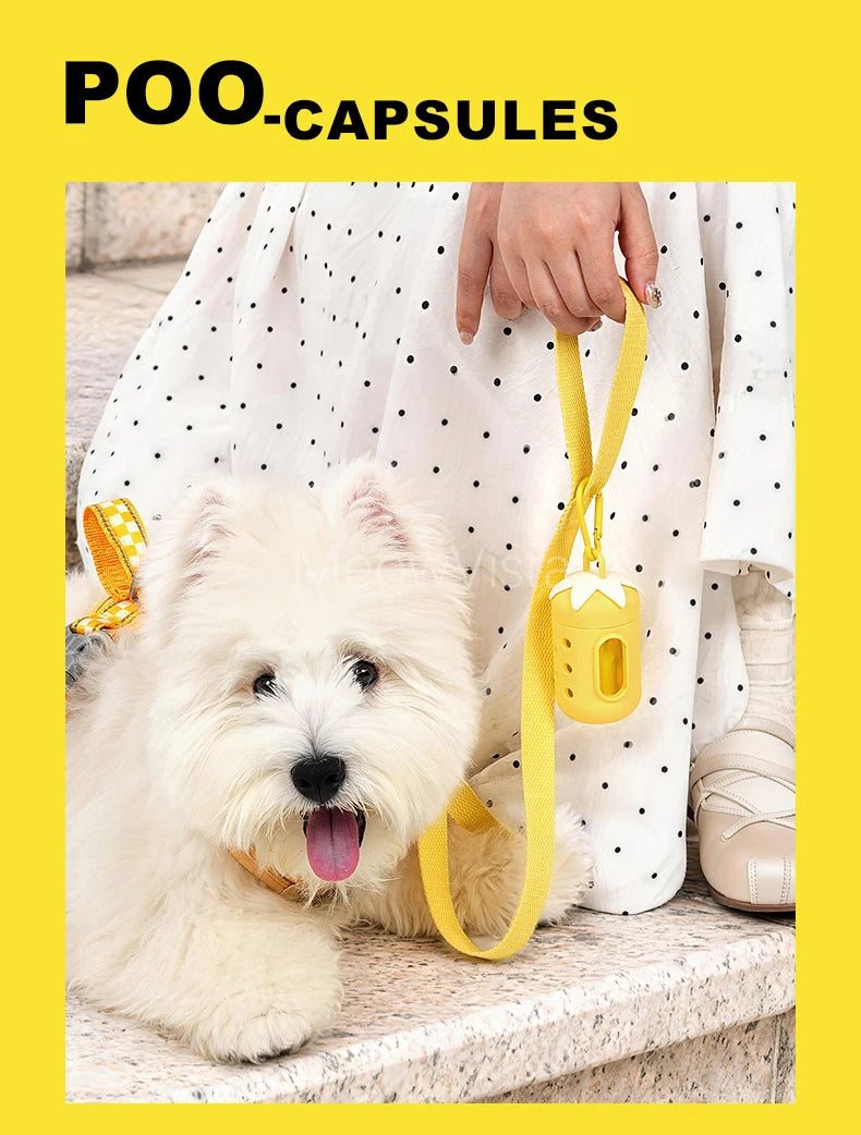 Durable Dog Poop Bag Dispenser with Carabiner DIY Hole Design Portable Waste Bag Holder Pet Leash Accessory for Dog Walking