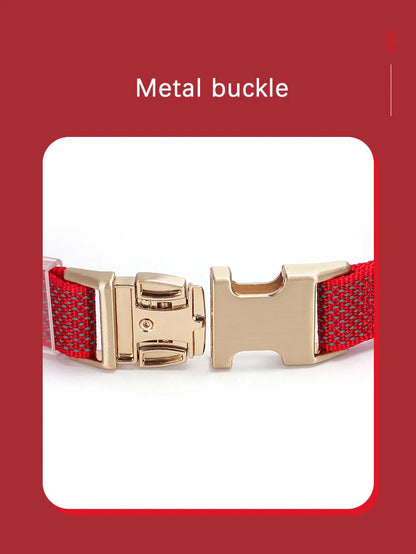 Personalized Nylon Dog Collar with Free Engraving Durable Reflective  Anti-lost Buckle Necklace for Dogs Daily Walking Training