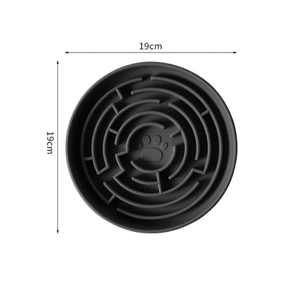 Silicone Round Maze Dog Slow Feeder Bowl Non Slip Anti-Choking Pet Slow Feeding Pad for Medium Large Dogs Platos Para Perros