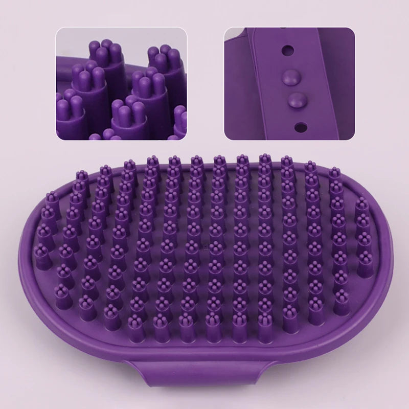 Practical 2-Piece Cat Grooming Brush Glove Durable Double-sided Open Knoting Comb Bath Massage Brush Set Pet Bathing Equipment