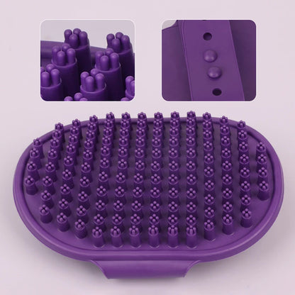 Practical 2-Piece Cat Grooming Brush Glove Durable Double-sided Open Knoting Comb Bath Massage Brush Set Pet Bathing Equipment
