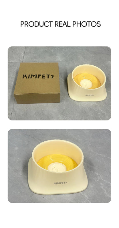 Non-Slip Floating Dog Water Bowl Anti-Messy Splash Proof 1.5L Large Capacity Slow Feeder Dog Bowl Pet Food Storage Container