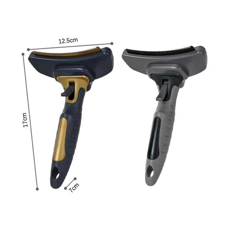 Self-Cleaning Dog Deshedding Brush Durable Pet Grooming Comb for Short/Long Hair Dogs Stainless Steel Undercoat Fur Remover Tool