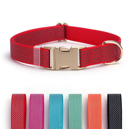 Personalized Nylon Dog Collar with Free Engraving Durable Reflective  Anti-lost Buckle Necklace for Dogs Daily Walking Training
