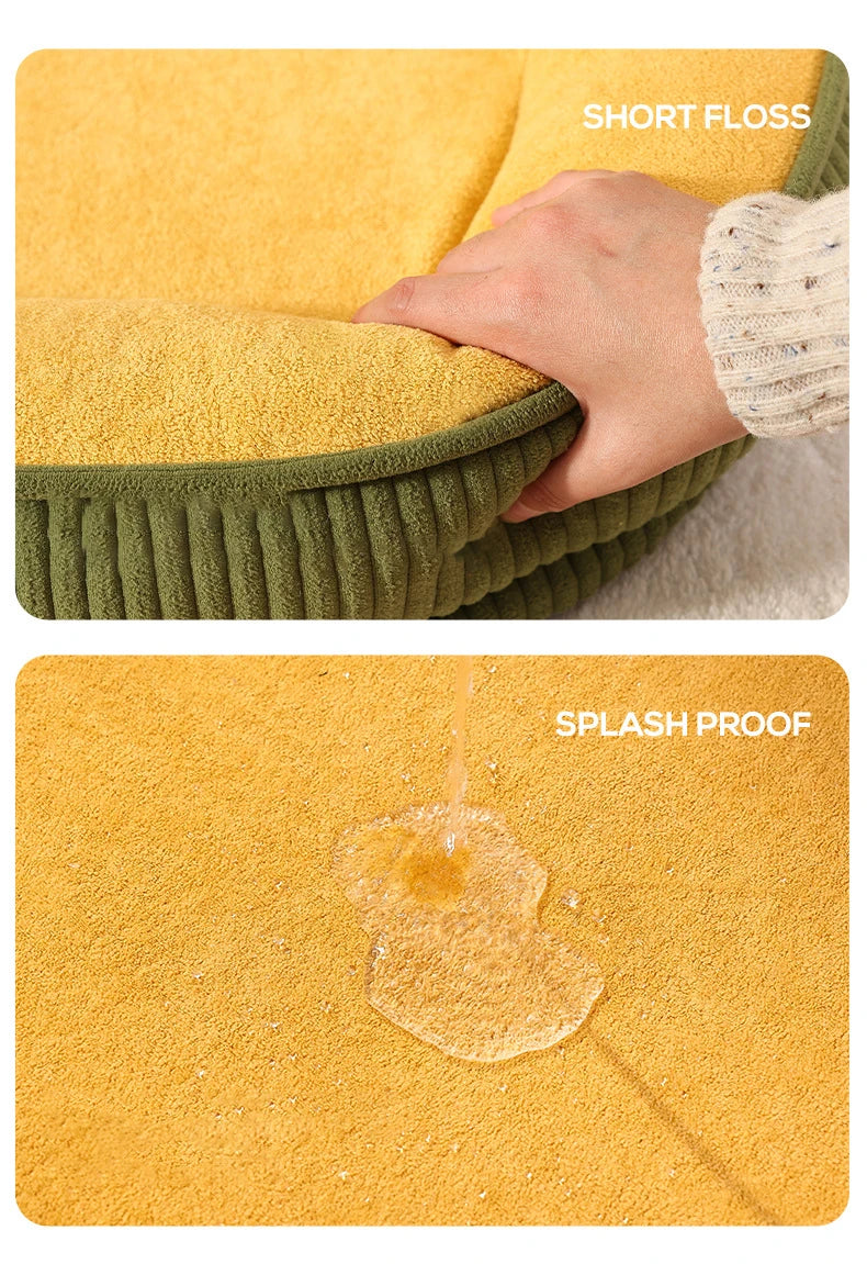 Detachable Waterproof Dog Bed Thickened Skin-friendly Deluxe Plush Dog Crate Beds Comfy Anti-Slip Kennel Pad Pet Sleeping Mat