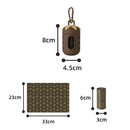 Durable Dog Poop Bag Dispenser with Carabiner DIY Hole Design Portable Waste Bag Holder Pet Leash Accessory for Dog Walking