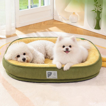 Detachable Waterproof Dog Bed Thickened Skin-friendly Deluxe Plush Dog Crate Beds Comfy Anti-Slip Kennel Pad Pet Sleeping Mat