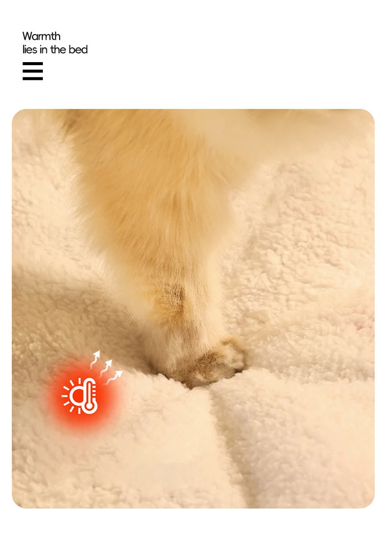 Fashion Dot Design Pet Sleeping Bag Luxury Double Sided Rabbit Fur Indoor Enclosed Warm Cat Bed Christmas New Year Pet Products