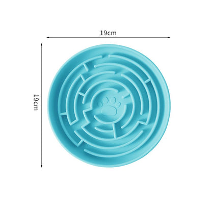 Silicone Round Maze Dog Slow Feeder Bowl Non Slip Anti-Choking Pet Slow Feeding Pad for Medium Large Dogs Platos Para Perros