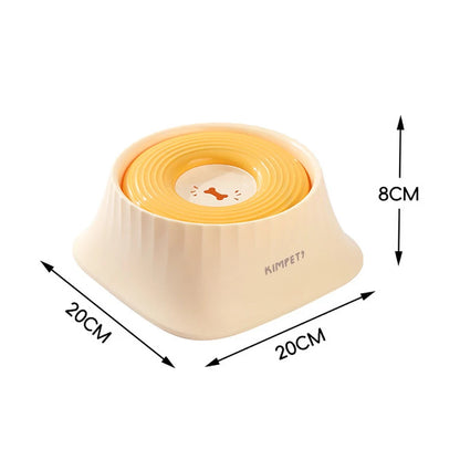 Non-Slip Floating Dog Water Bowl Anti-Messy Splash Proof 1.5L Large Capacity Slow Feeder Dog Bowl Pet Food Storage Container
