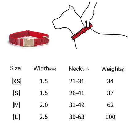 Personalized Nylon Dog Collar with Free Engraving Durable Reflective  Anti-lost Buckle Necklace for Dogs Daily Walking Training